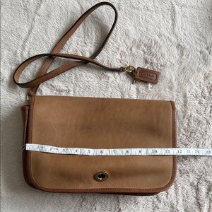 Authentic Vintage Coach Tan Leather Shoulder Bag